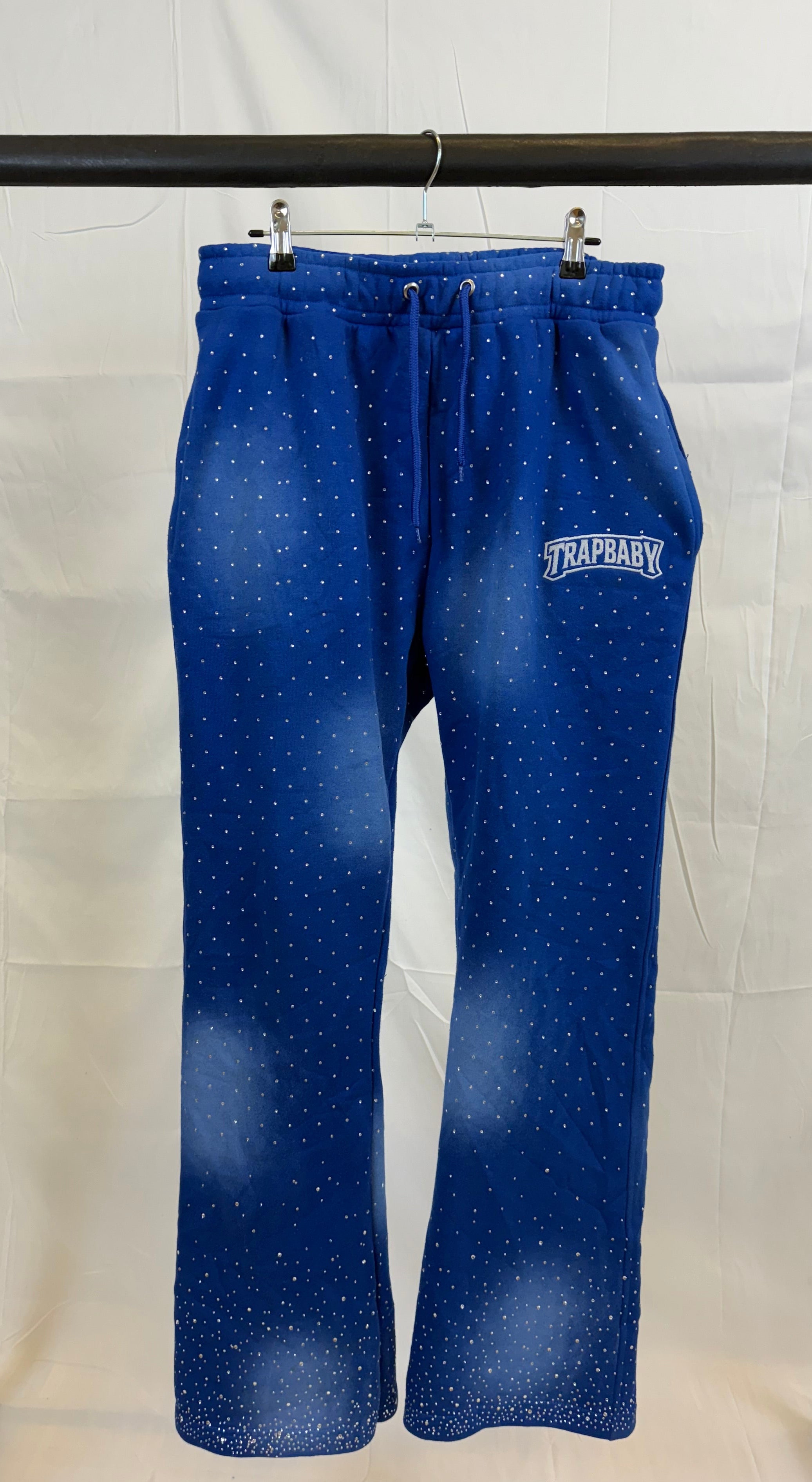 Hose Rhinestone blau